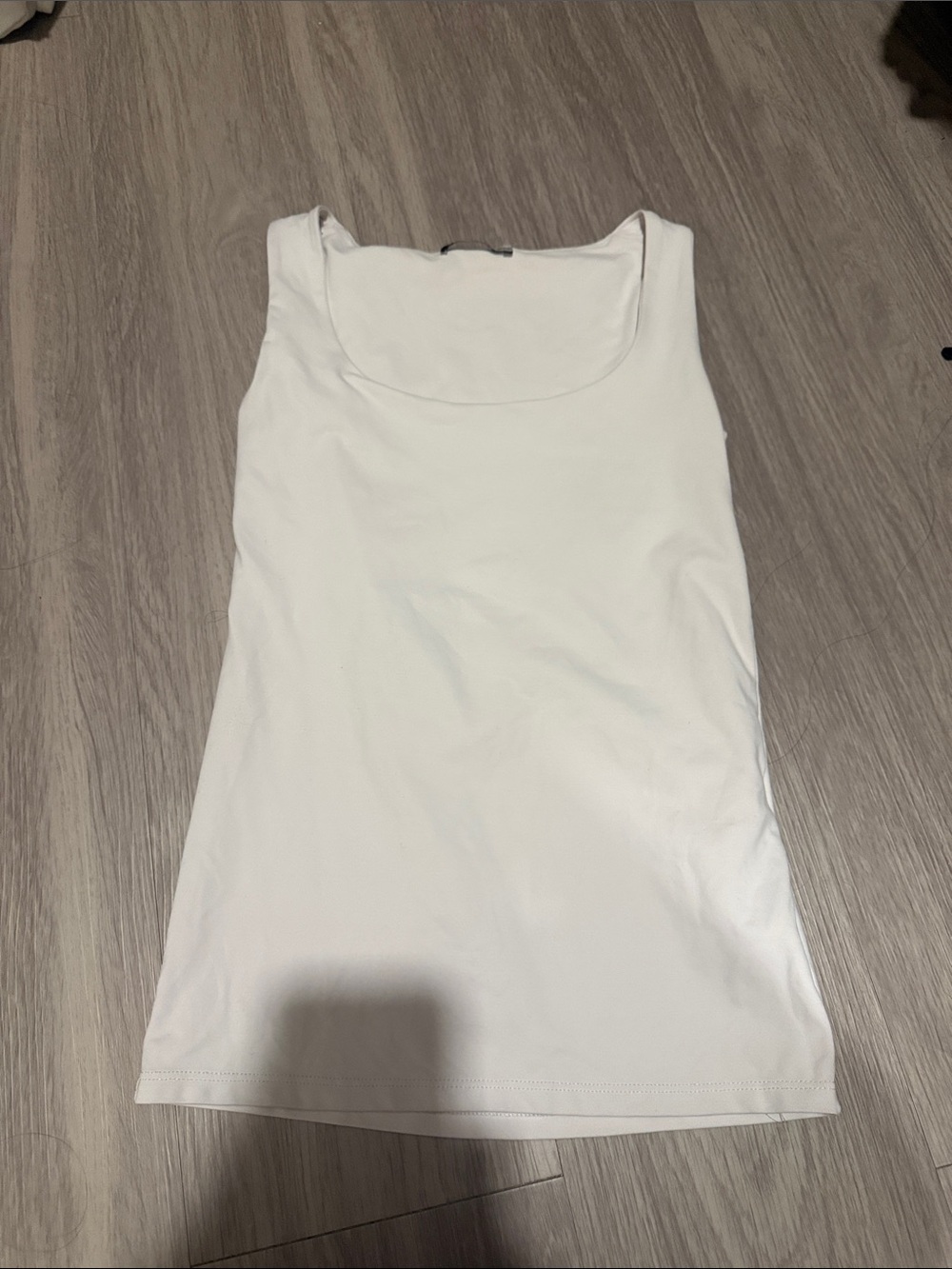 Zara Women's White Scoop Neck Tank